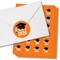 Big Dot of Happiness Class of 2026 Orange Grad Party Envelope Seal Stickers, Round Circle Stickers to Seal Cards, Graduation Envelope Seals, 120 Count